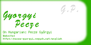 gyorgyi pecze business card